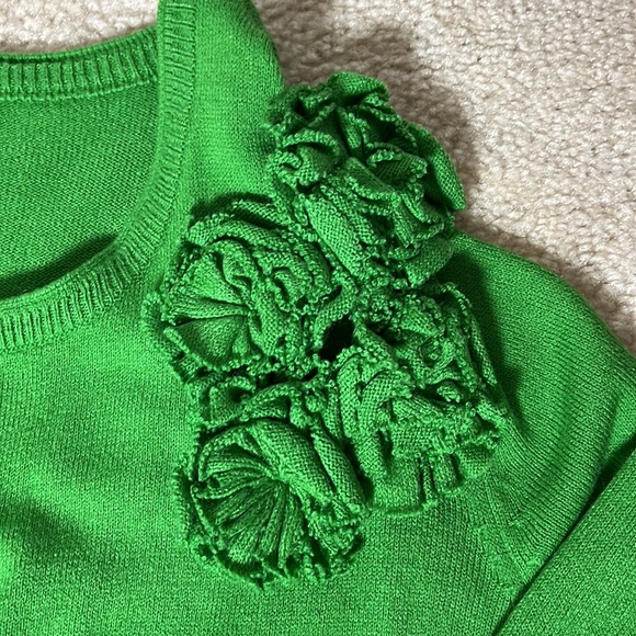 NY and Company green button down sweater - Picture 3 of 5